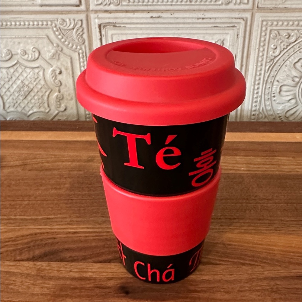 World Market Ceramic "Tea" 16 OZ Travel Tumbler - Picture 4 of 9